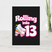 Kinderen Schaatsfeestje - 13e Verjaardag - Roller Kaart (Voorkant)