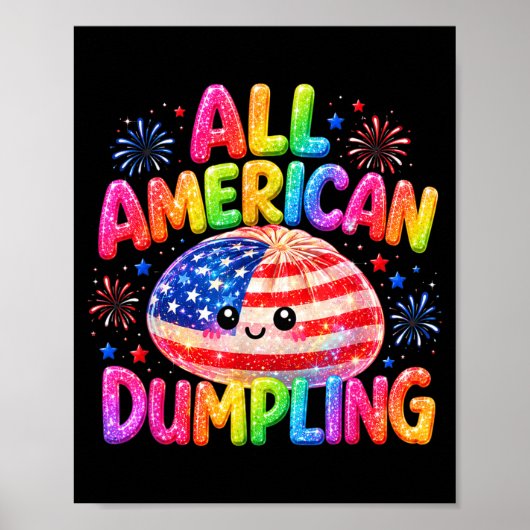Kinderen Schattig Ed Aamerican Dumpling 4 juli Mei Poster (Voorkant)