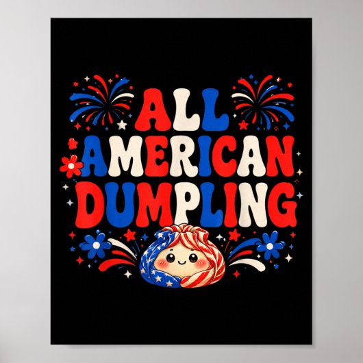 Kinderen Schattig Ed Aamerican Dumpling 4 juli Mei Poster (Voorkant)