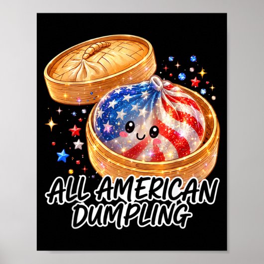 Kinderen Schattig Ed Aamerican Dumpling 4 juli Mei Poster (Voorkant)