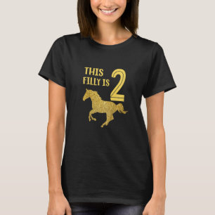 Kinderen Schattig Paard 2e Verjaardag Deze Merrie T-shirt