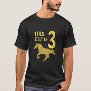 Kinderen Schattig Paard 3e Verjaardag Deze Merrie T-shirt