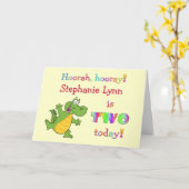 Kinderen Schattige 2e verjaardag personaliseren he Kaart (Gele Bloem)
