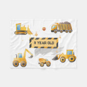 Kinderen Schattige Bouwjaar Fleece Deken (Voorkant (Horizontaal))