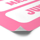 Kinderen Schattige Roze Maanden Van Het Jaar Leren Poster (Hoek)