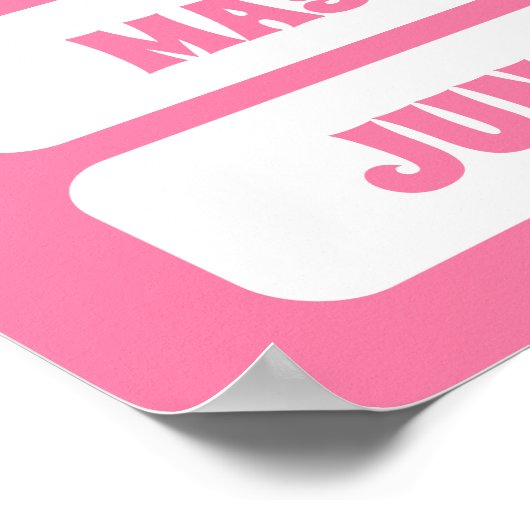 Kinderen Schattige Roze Maanden Van Het Jaar Leren Poster (Hoek)