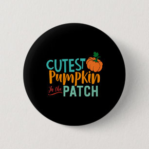Kinderen Schattigee pompoen in de patch Fun Herfst Ronde Button 5,7 Cm
