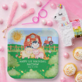 Kinderen Schattigee Red Barnyard Boerderijdieren Papieren Bordje (Feest)