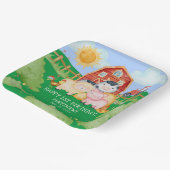 Kinderen Schattigee Red Barnyard Boerderijdieren Papieren Bordje (Gebogen)