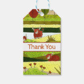 Kinderen Schotse Hooglanders Boerderij Verjaardag Cadeaulabel (Voorkant)
