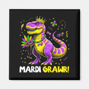 Kinderen Shirt Mardi Grawr Rex Dinosaur Peuter Magneet