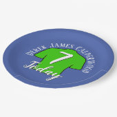 Kinderen Shirt van Birthday Football om zich aan t Papieren Bordje (Gekanteld)