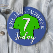 Kinderen Shirt van Birthday Football om zich aan t Ronde Button 6,0 Cm (In situ)