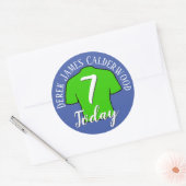 Kinderen Shirt van Birthday Football om zich aan t Ronde Sticker (Envelop)