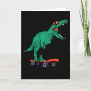 Kinderen Skater Skateboarden T-rex Dinosaur Ck naa Kaart