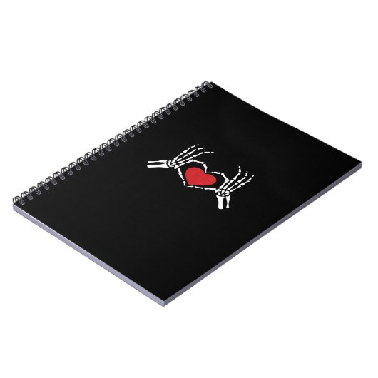 Kinderen Skelet Hand Hart Valentijnsdag Cool Klas Notitieboek (Linkerzijde)