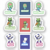 Kinderen Slaagwoorden 9 Pack Sticker (Voorkant)