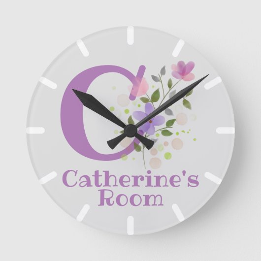 Kinderen Slaapkamer Klok met naam Catherine (Voorkant)