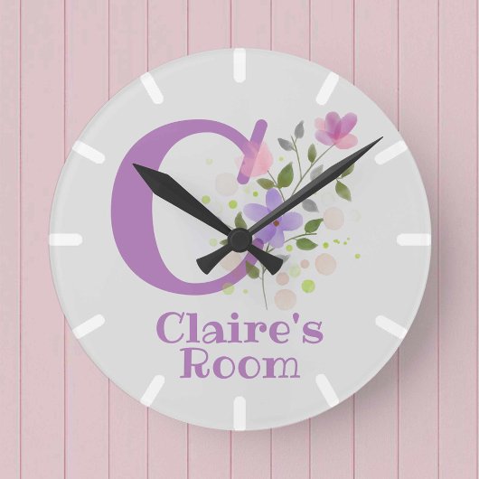 Kinderen Slaapkamer Klok met naam Claire