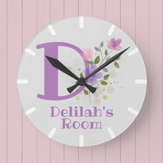 Kinderen Slaapkamer Klok met naam Delilah