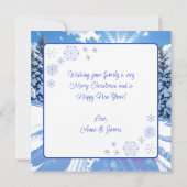 Kinderen Sledding Winter Gepersonaliseerde Kerst Kaart (Achterkant)