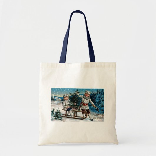 Kinderen sleeën tote bag (Voorkant)
