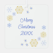 Kinderen Sleeën Winter Kerstmis Metalen Ornament (Achterkant)