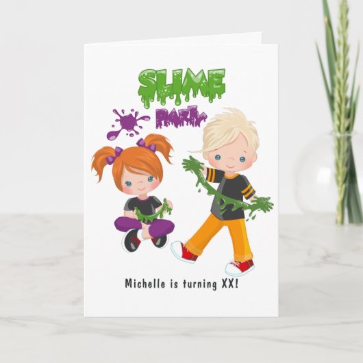 Kinderen Slijm Feest Verjaardag Foto (Voorkant)