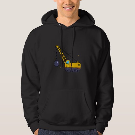 Kinderen Sloopbal Graafmachine Voor Bouwvakker Hoodie (Voorkant)