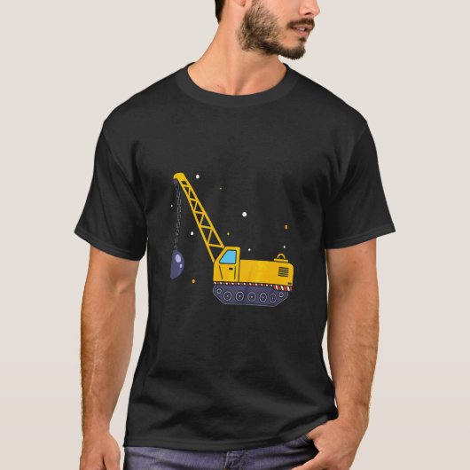 Kinderen Sloopbal Graafmachine Voor Bouwvakker T-shirt (Voorkant)