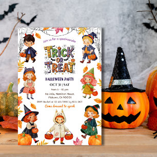 Kinderen Snoep of een Leven Halloweenfeest Griezel Kaart