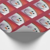 Kinderen Snow Man Kerstmis Cadeaupapier (Hoek)