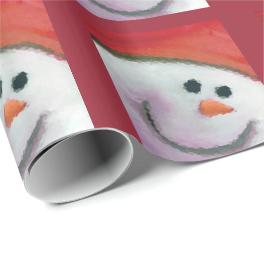 Kinderen Snow Man Kerstmis Cadeaupapier (Rol Hoek)