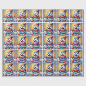 Kinderen Snowman Gepersonaliseerde Gift Wrap HAMby Cadeaupapier (Vlak)
