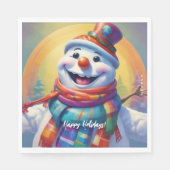 Kinderen Snowman Paper Napkins HAMbyWG Servet (Voorkant)