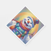 Kinderen Snowman Paper Napkins HAMbyWG Servet (Hoek)