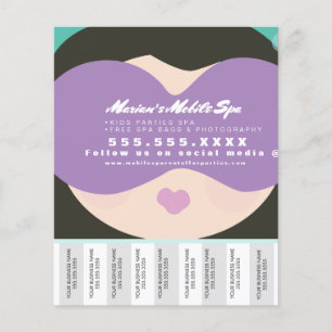 Kinderen Spa Bedrijfsfeest Verhuur Tear Off Flyers