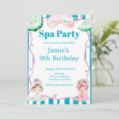 Kinderen Spa Feest Verjaardag Kaart (Staand voorkant)