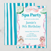 Kinderen Spa Feest Verjaardag Kaart (Voorkant / Achterkant)