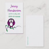 Kinderen Speel datum-oproepkaart af Contactkaartje (Voorkant / Achterkant)