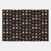 Kinderen Speelgoed Icons Verpakkingsdocument Inpakpapier Vel (Voorkant)