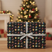 Kinderen Speelgoed Icons Verpakkingsdocument Inpakpapier Vel