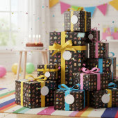 Kinderen Speelgoed Icons Verpakkingsdocument Inpakpapier Vel