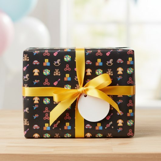 Kinderen Speelgoed Icons Verpakkingsdocument Inpakpapier Vel