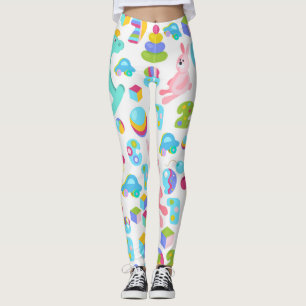 Kinderen Speelgoed patroon met Teddy Bear Leggings