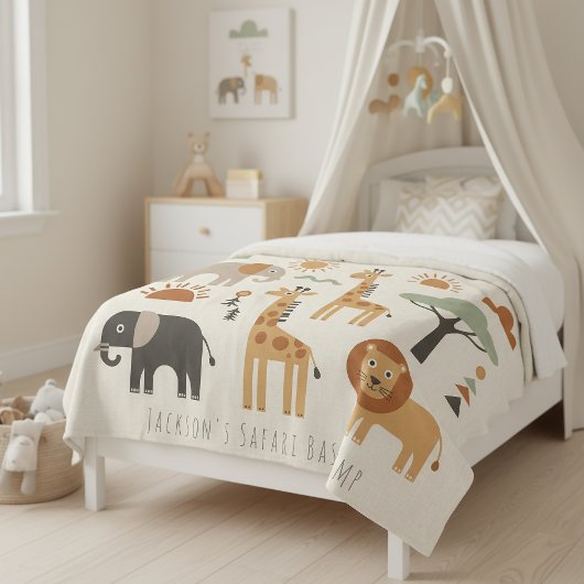 Kinderen Speelse Safari Avontuur ID1268 Fleece Deken