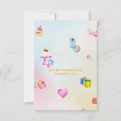 Kinderen Speeltuin Verjaardag Dank Je Kaart Aquare (Achterkant)