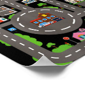 Kinderen spelen auto's op vaders rug grappige Vade Poster (Hoek)