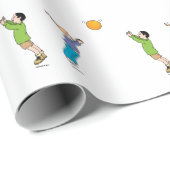 Kinderen spelen bal cadeaupapier (Rol Hoek)