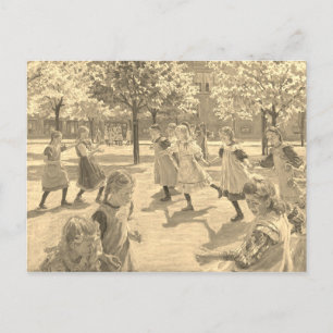 KINDEREN SPELEN DOOR PETER HANSEN BRIEFKAART